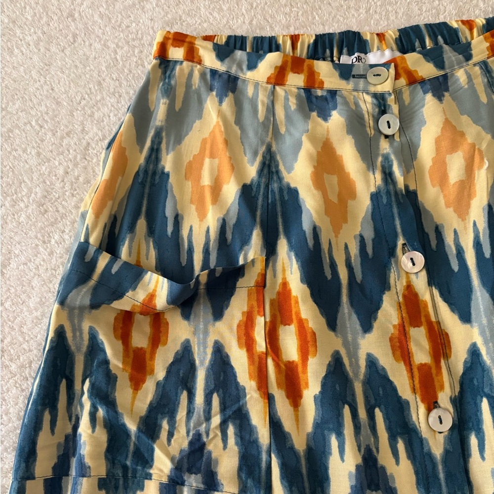 DR2 Multicolor Geometric Midi Skirt Size Small - Picture 6 of 11